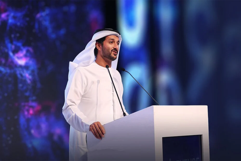 H.E. Abdulla bin Touq Al Marri addressing tourism and economic growth strategy